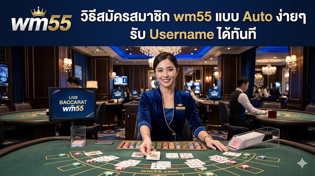 วิธีสมัครสมาชิก wm55 แบบ Auto ง่ายๆ ปี 2026 รับ Username ได้ทันที ปลอดภัย รวดเร็ว 100%
